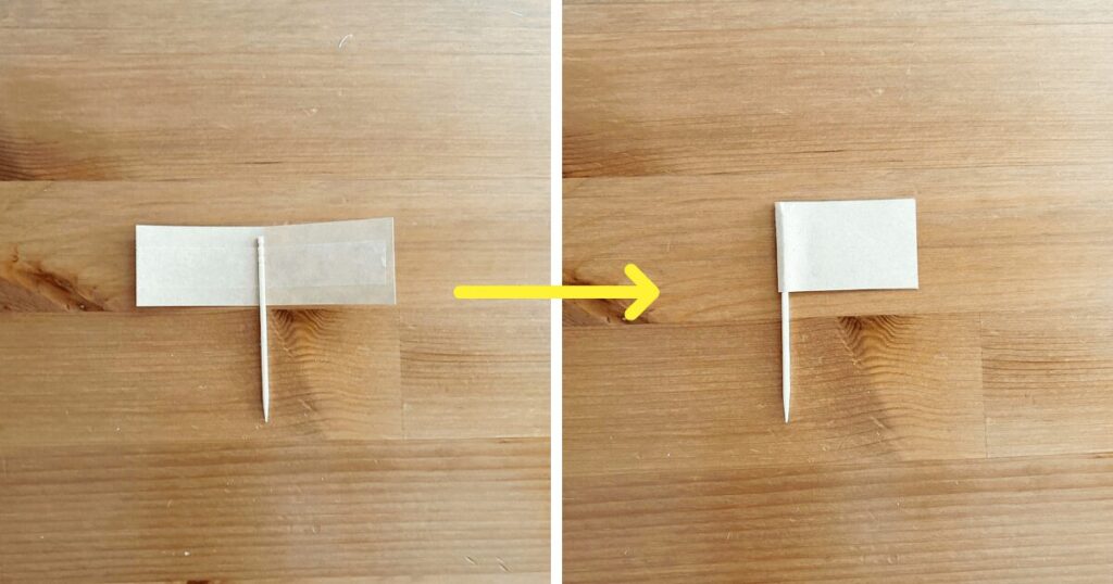 シンプルなジェンダーリビール旗の作り方【紙ver】_工程3