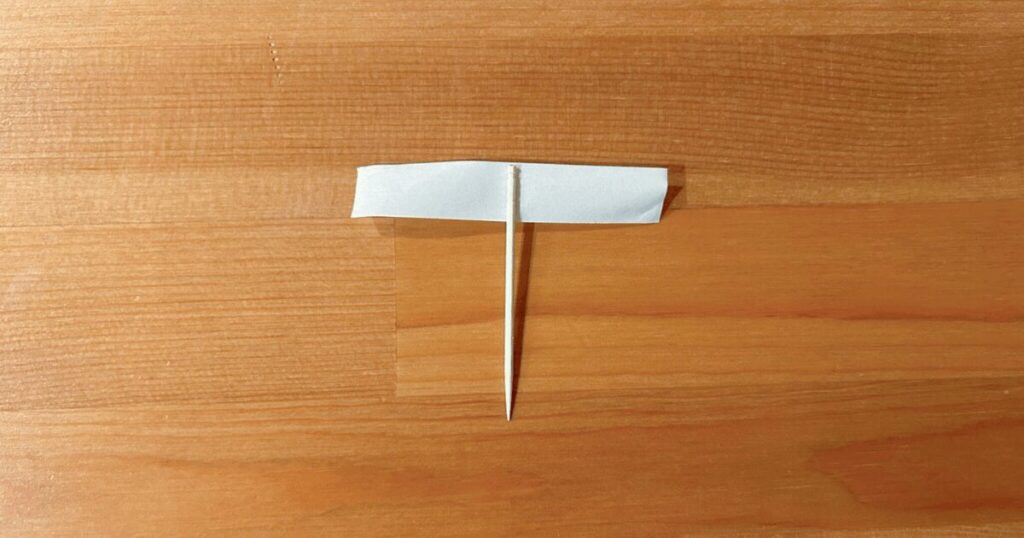 シンプルなジェンダーリビール旗の作り方【マスキングテープver】_工程2