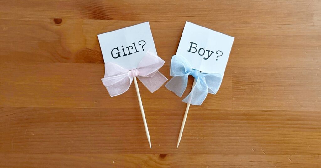 リボン付きジェンダーリビールピックの作り方_ 工程4