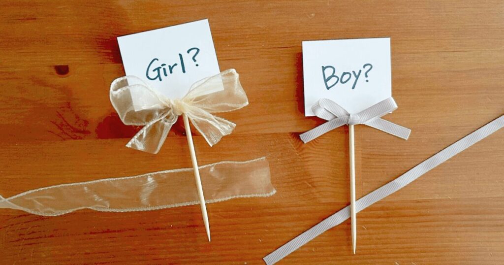 リボン付きジェンダーリビールピックの作り方_ 工程4