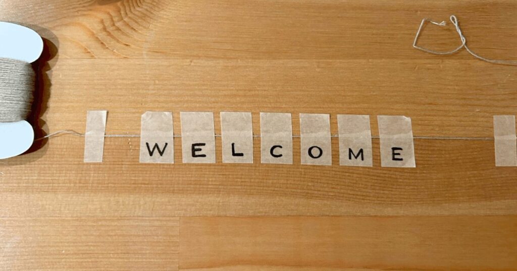 ガーランド風ジェンダーリビールケーキトッパーの作り方_工程3