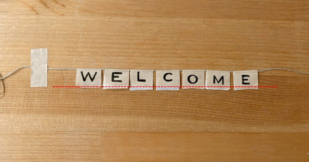 ガーランド風ジェンダーリビールケーキトッパーの作り方_工程4