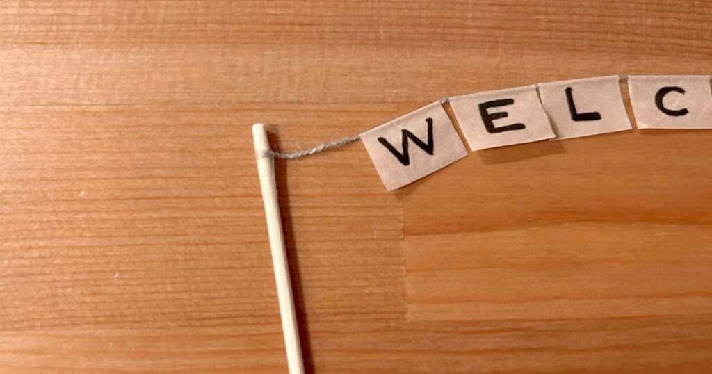 ガーランド風ジェンダーリビールケーキトッパーの作り方_工程5