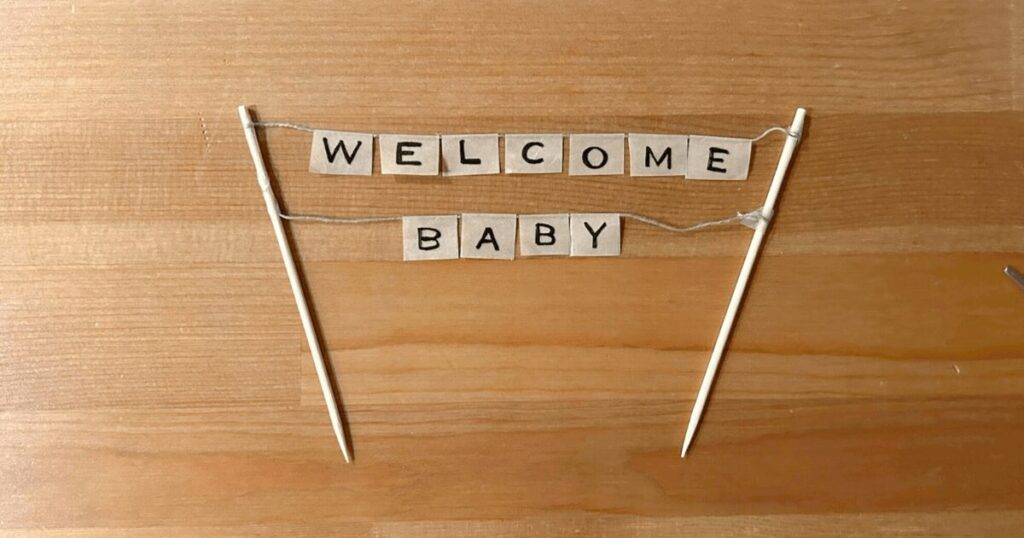 ガーランド風ジェンダーリビールケーキトッパーの作り方_工程5