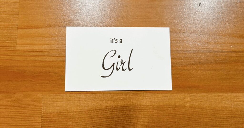 封筒付きジェンダーリビールカードの作り方