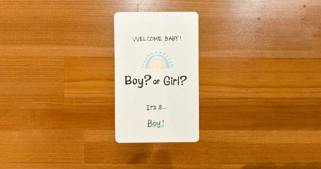 ジェンダーリビールスクラッチカードの作り方