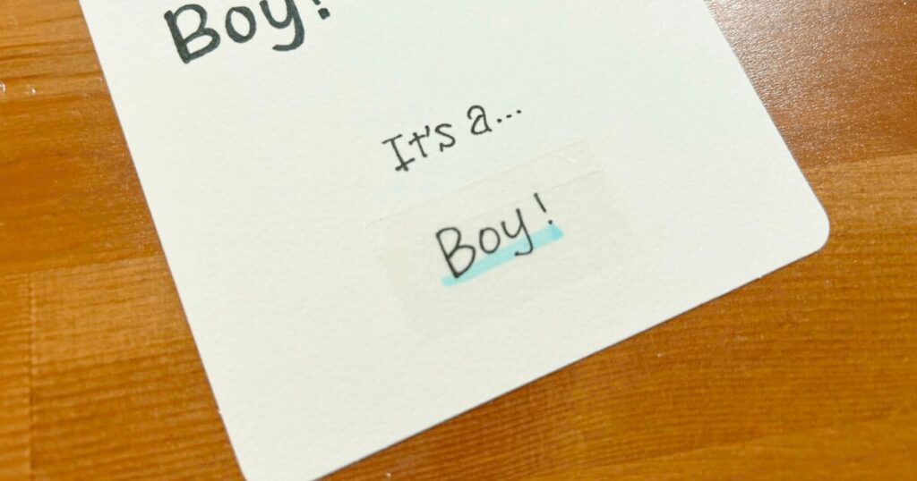 ジェンダーリビールスクラッチカードの作り方