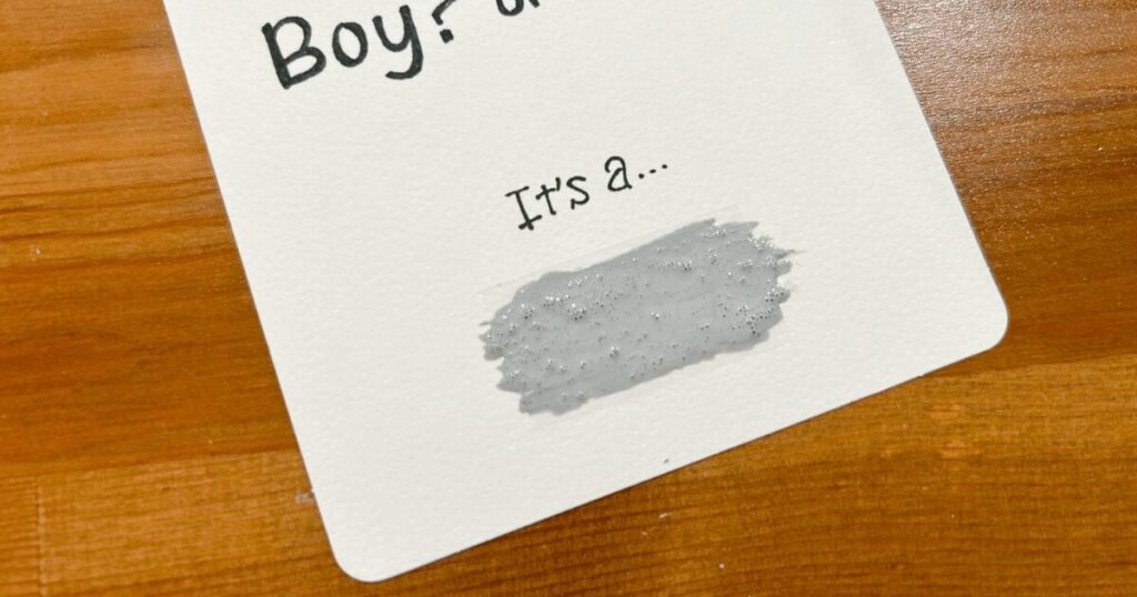 ジェンダーリビールスクラッチカードの作り方