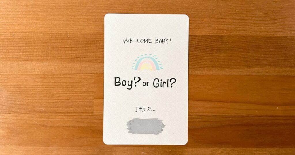 ジェンダーリビールスクラッチカードの作り方