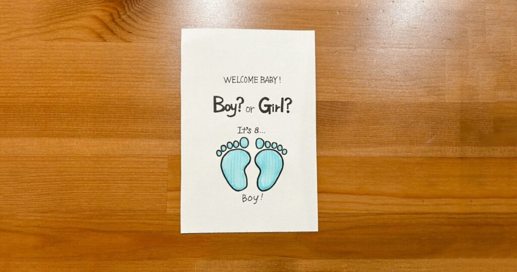 ジェンダーリビールマジックカードの作り方