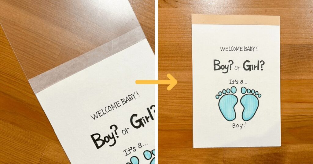 ジェンダーリビールマジックカードの作り方